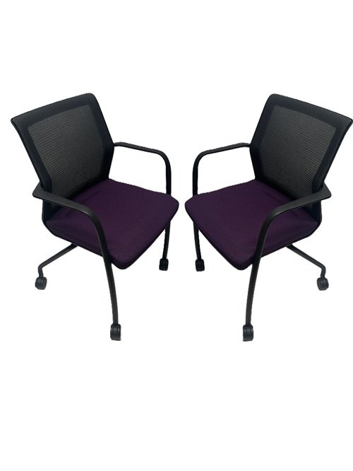 Used Plum Orangebox Workday Meeting Chairs x 2